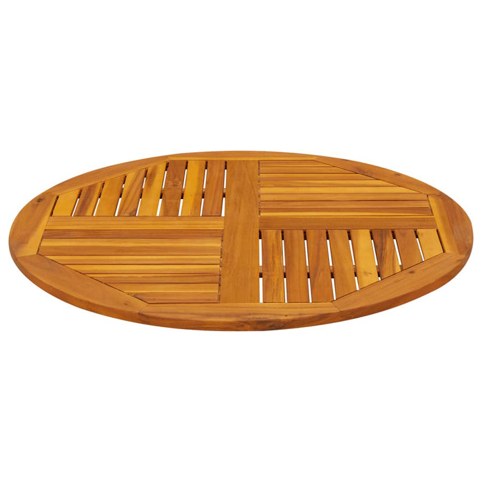 Table Top Ø90X2.2 Cm Round Solid Wood Acacia Abbaxpo