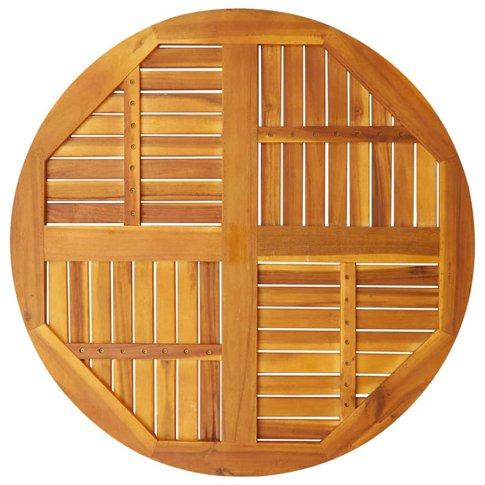 Table Top Ø90X2.2 Cm Round Solid Wood Acacia Abbaxpo