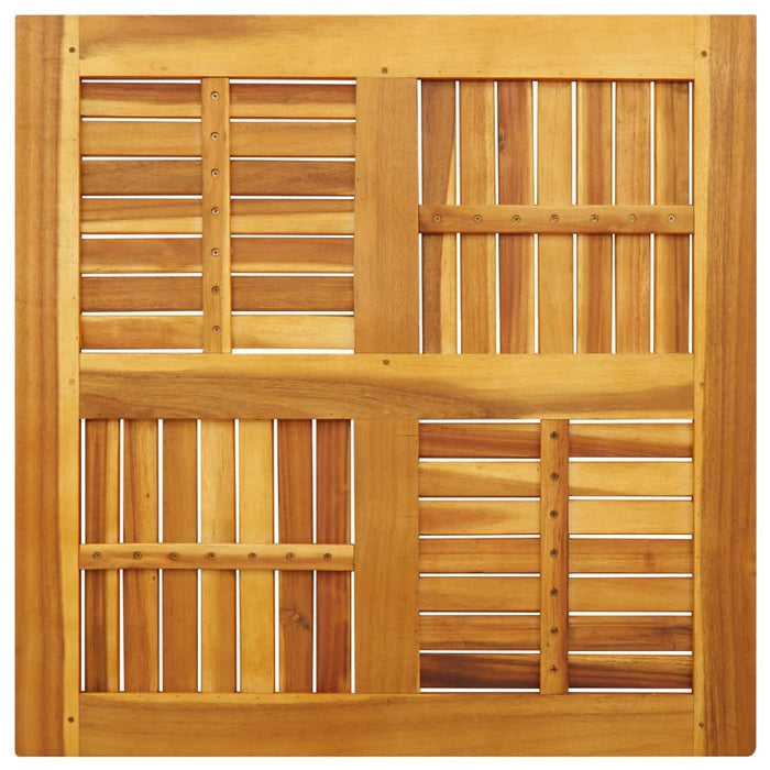Table Top 80X80X2.2 Cm Square Solid Wood Acacia Abbaxpl