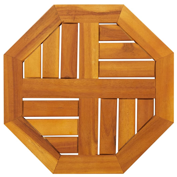Table Top 40X40X2 Cm Octagonal Solid Wood Acacia Abbaxpn