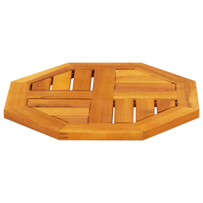 Table Top 40X40X2 Cm Octagonal Solid Wood Acacia Abbaxpn