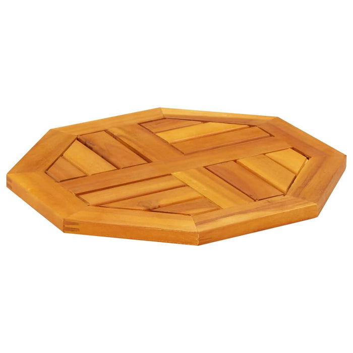 Table Top 40X40X2 Cm Octagonal Solid Wood Acacia Abbaxpn