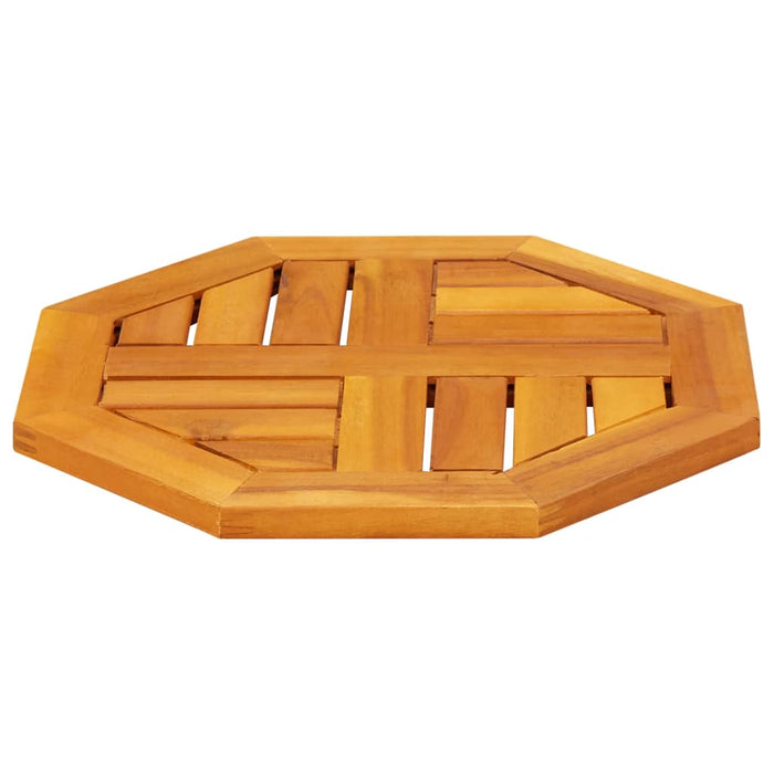 Table Top 40X40X2 Cm Octagonal Solid Wood Acacia Abbaxpn