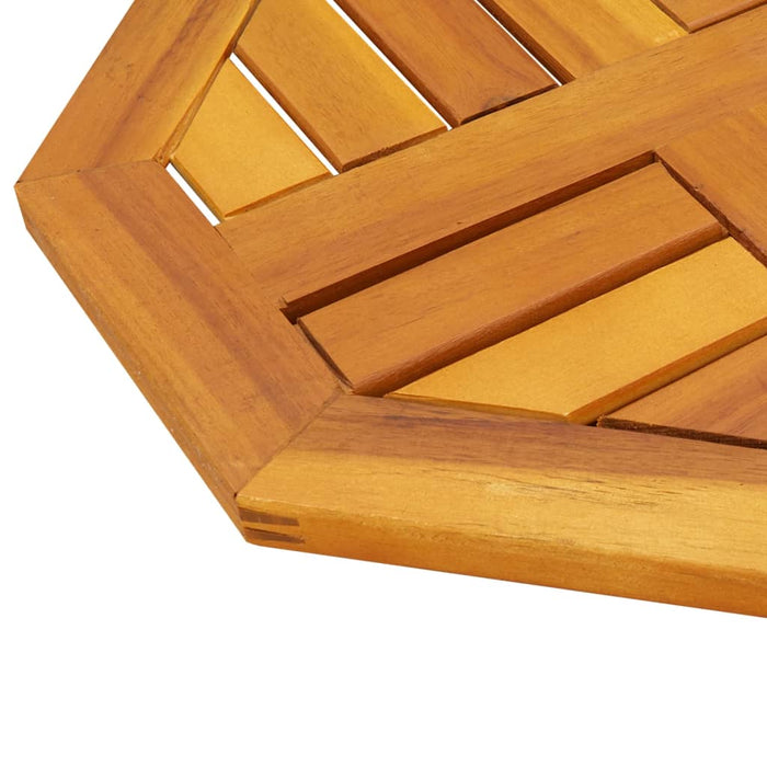 Table Top 40X40X2 Cm Octagonal Solid Wood Acacia Abbaxpn