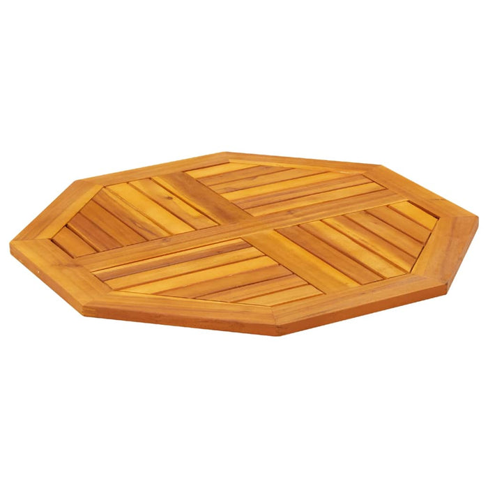 Table Top 70X70X2 Cm Octagonal Solid Wood Acacia Abbaxlo