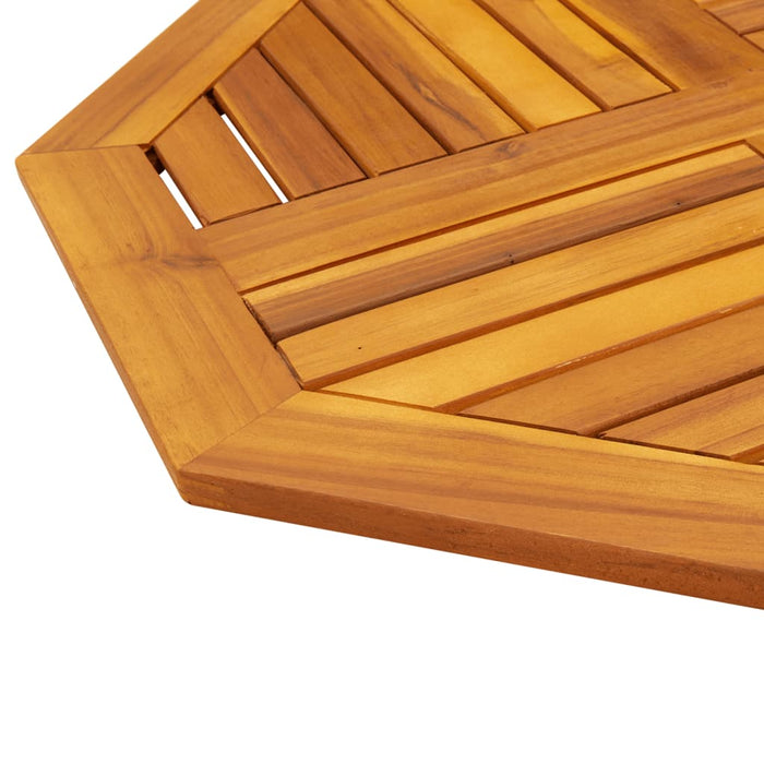 Table Top 70X70X2 Cm Octagonal Solid Wood Acacia Abbaxlo