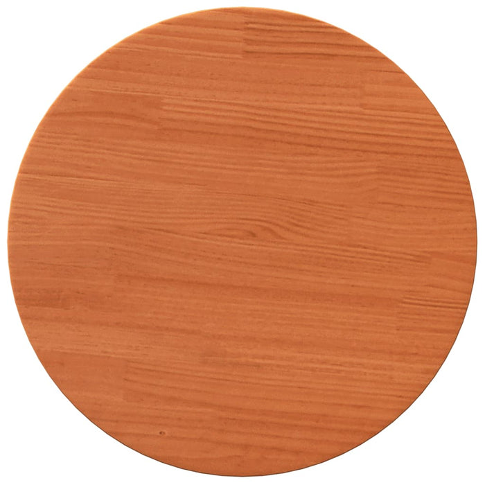 Table Top Round Wax Brown Ø40X2.5 Cm Solid Wood Pine Naioxp