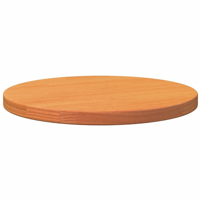 Table Top Round Wax Brown Ø40X2.5 Cm Solid Wood Pine Naioxp
