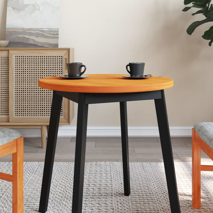 Table Top Round Wax Brown Ø60X2.5 Cm Solid Wood Pine Naioxi