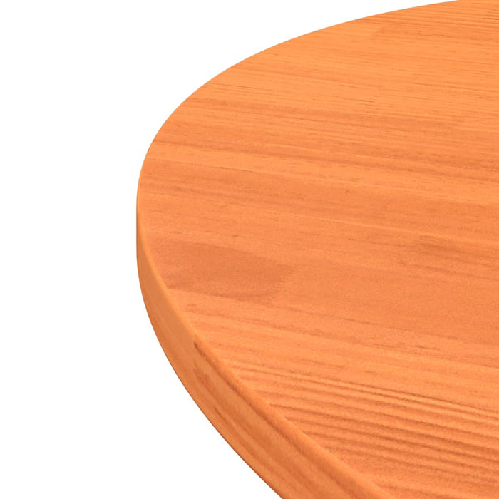 Table Top Round Wax Brown Ø70X2.5 Cm Solid Wood Pine Naioxn