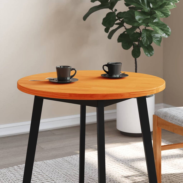 Table Top Round Wax Brown Ø70X2.5 Cm Solid Wood Pine Naioxn