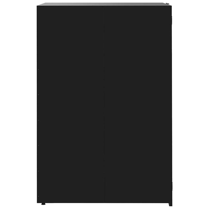 Wheelie Bin Storage For Single Bin Black 69X79X117 Cm Steel Abbnaxa