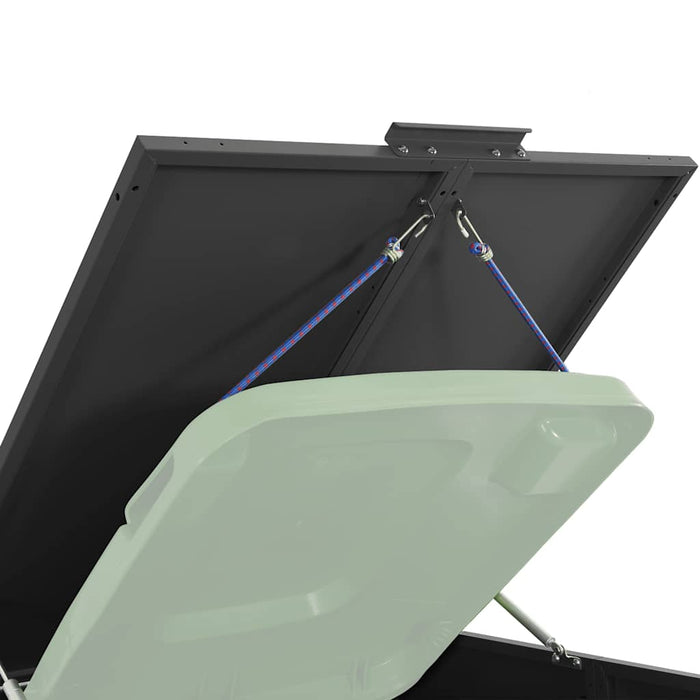 Wheelie Bin Storage For Single Bin Black 69X79X117 Cm Steel Abbnaxa