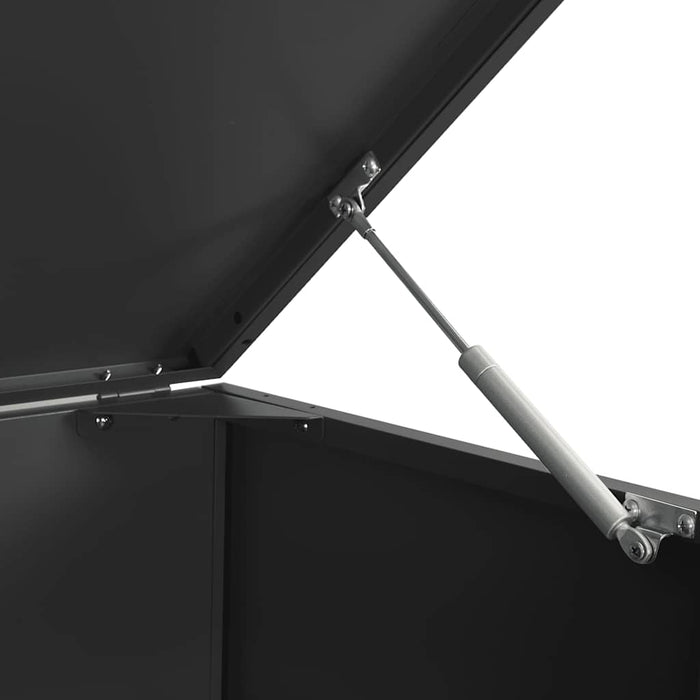 Wheelie Bin Storage For Single Bin Black 69X79X117 Cm Steel Abbnaxa