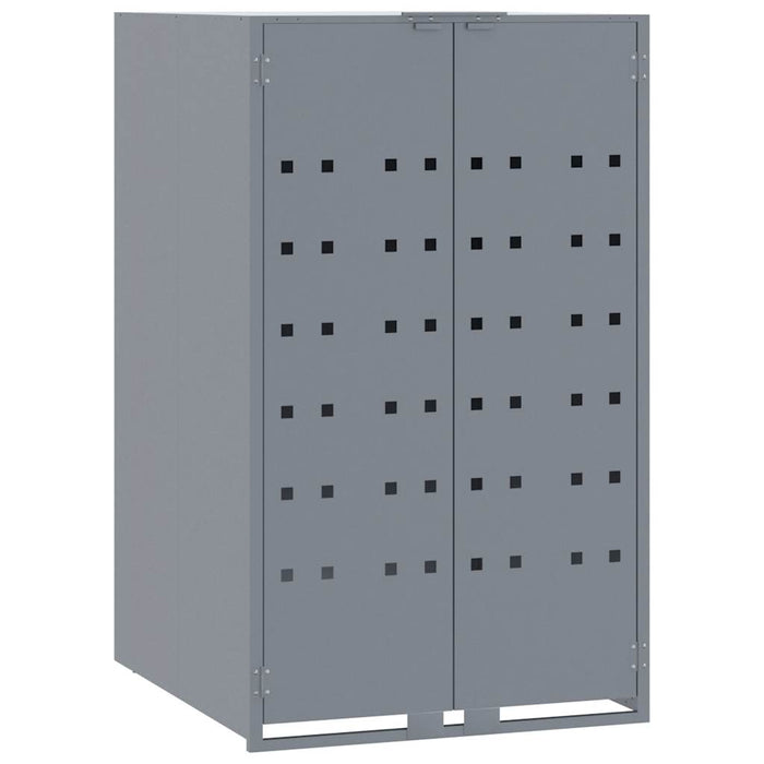 Wheelie Bin Storage For Single Bin Grey 69X79X117 Cm Steel Abbnaxn