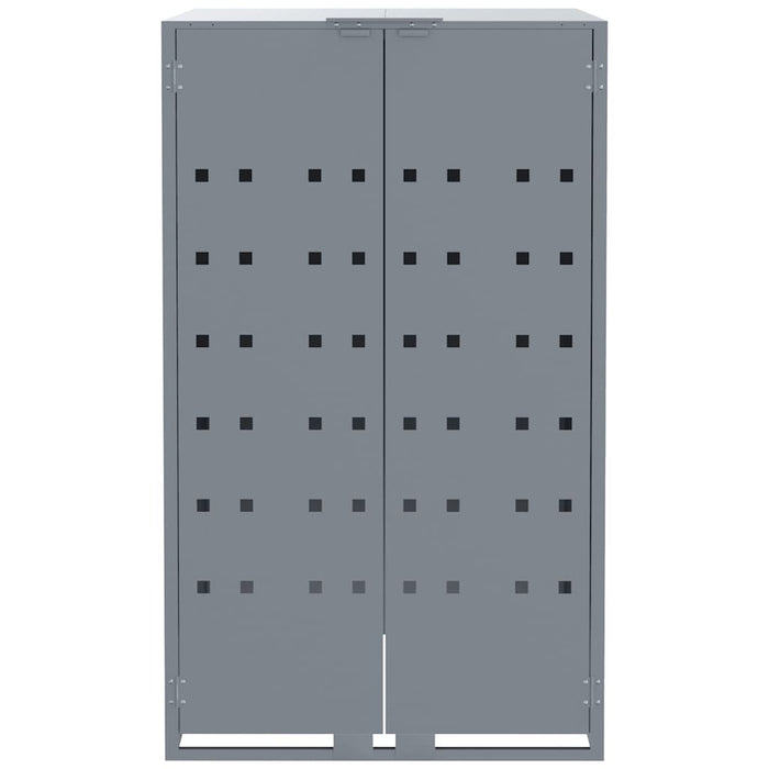 Wheelie Bin Storage For Single Bin Grey 69X79X117 Cm Steel Abbnaxn