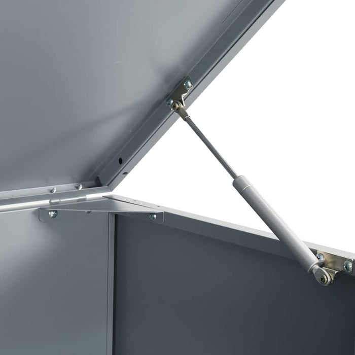 Wheelie Bin Storage For Single Bin Grey 69X79X117 Cm Steel Abbnaxn