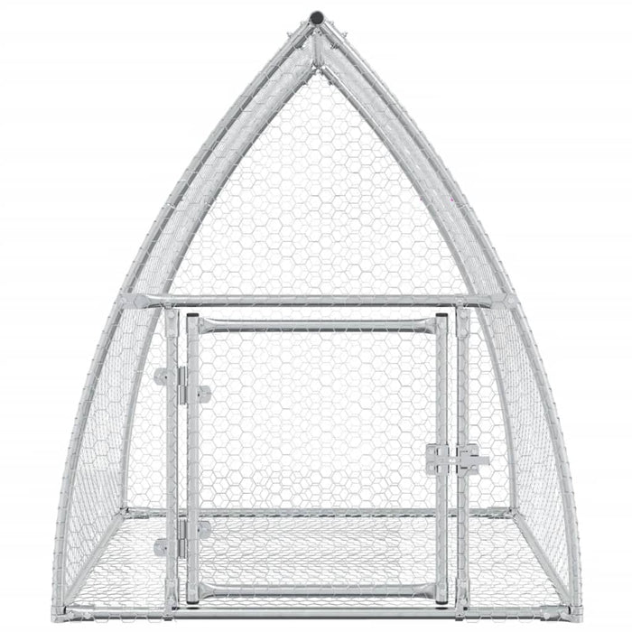 Rabbit Hutch Silver 100X105X120 Cm Galvanised Steel Txnopxi