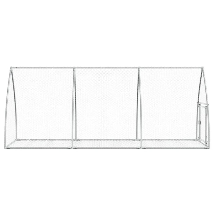 Rabbit Hutch Silver 300X105X120 Cm Galvanised Steel Txnopxn