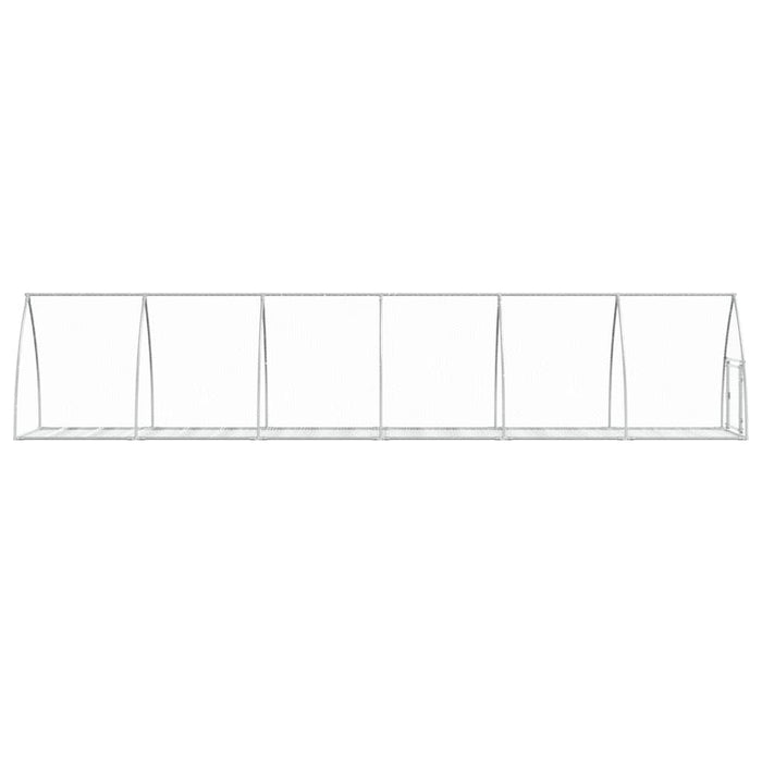 Rabbit Hutch Silver 600X105X120 Cm Galvanised Steel Txnopxk