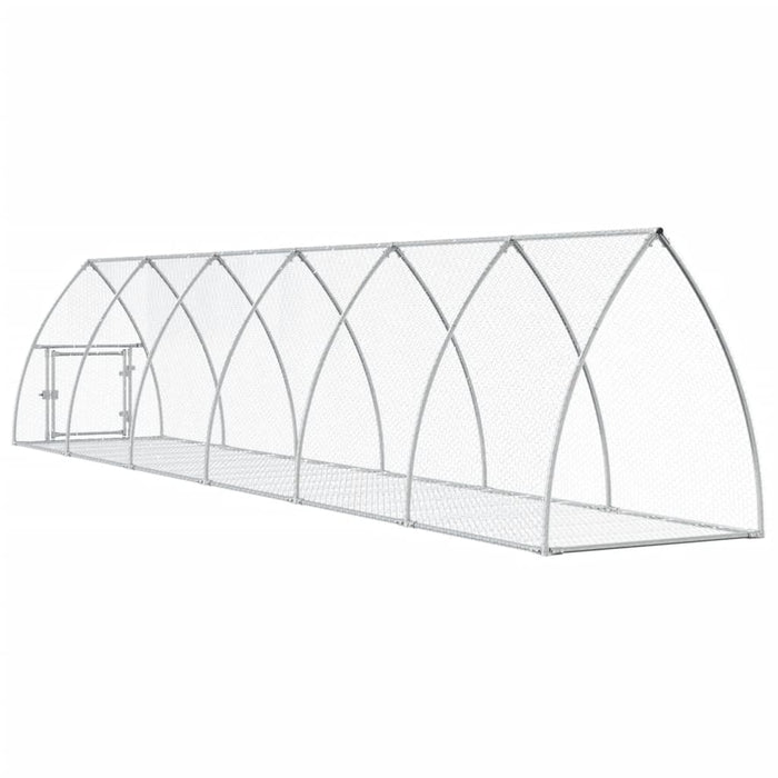 Rabbit Hutch Silver 600X105X120 Cm Galvanised Steel Txnopxk