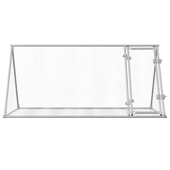 Rabbit Hutch Silver 200X105X91 Cm Galvanised Steel Txnoptb