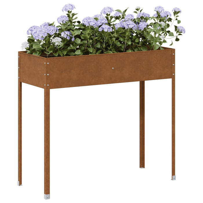 Garden Planter 100.5X40.5X90 Cm Weathering Steel Abbnklo