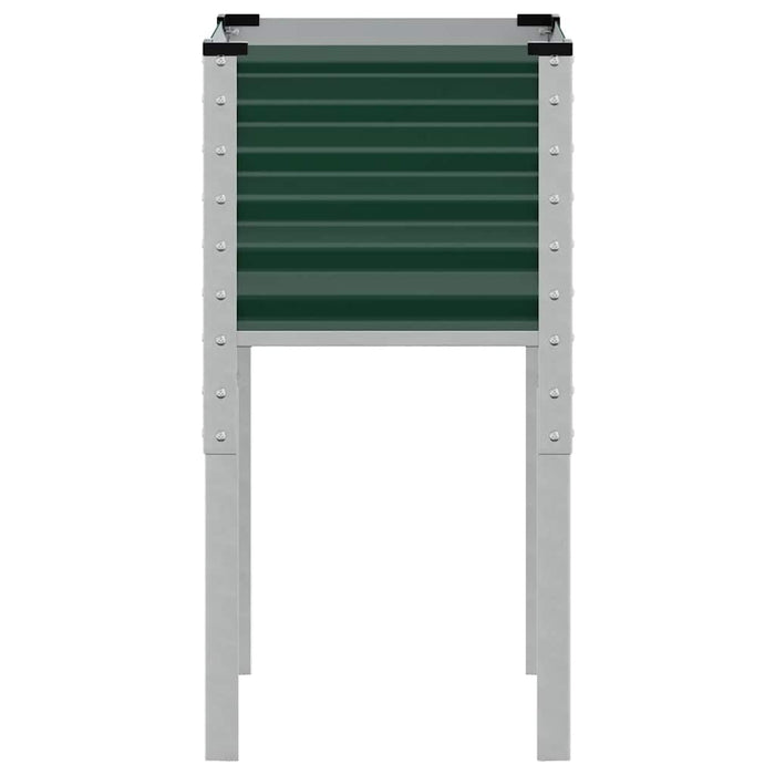 Garden Planter Green 45X45X88 Cm Steel Abbnklt