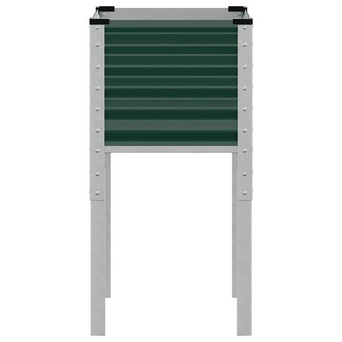 Garden Planter Green 45X45X88 Cm Steel Abbnklt