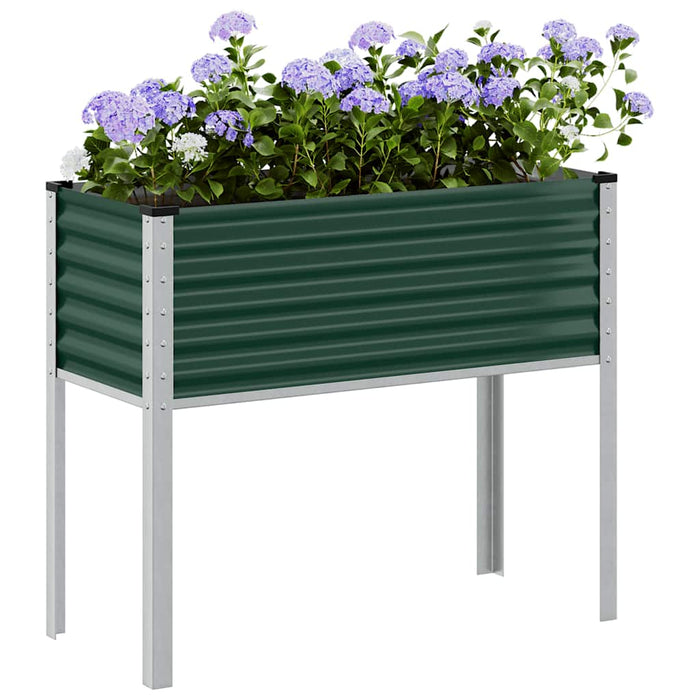 Garden Planter Green 100X45X90 Cm Steel Abbnklk