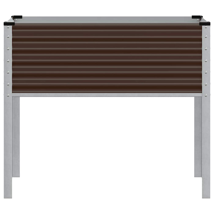 Garden Planter Brown 100X45X90 Cm Steel Abbnkio