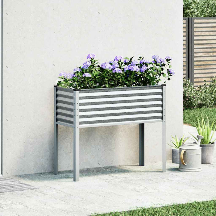 Garden Planter 100X45X90 Cm Galvanised Steel Abbnkit