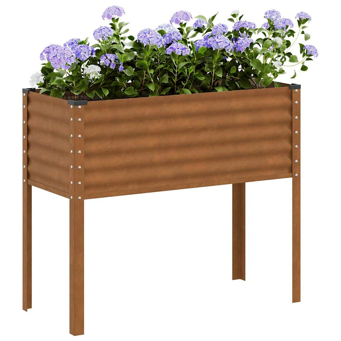 Garden Planter 100X45X90 Cm Weathering Steel Abbnkia