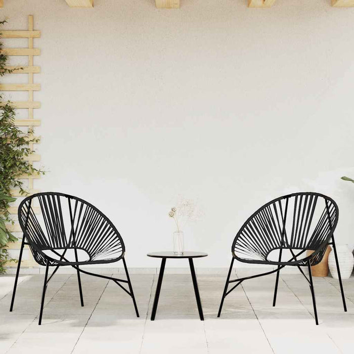 Garden Egg Chair Black Poly Rattan Abbkxni