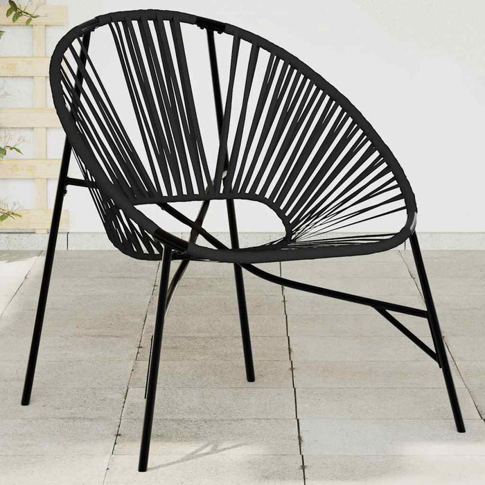Garden Egg Chair Black Poly Rattan Abbkxni