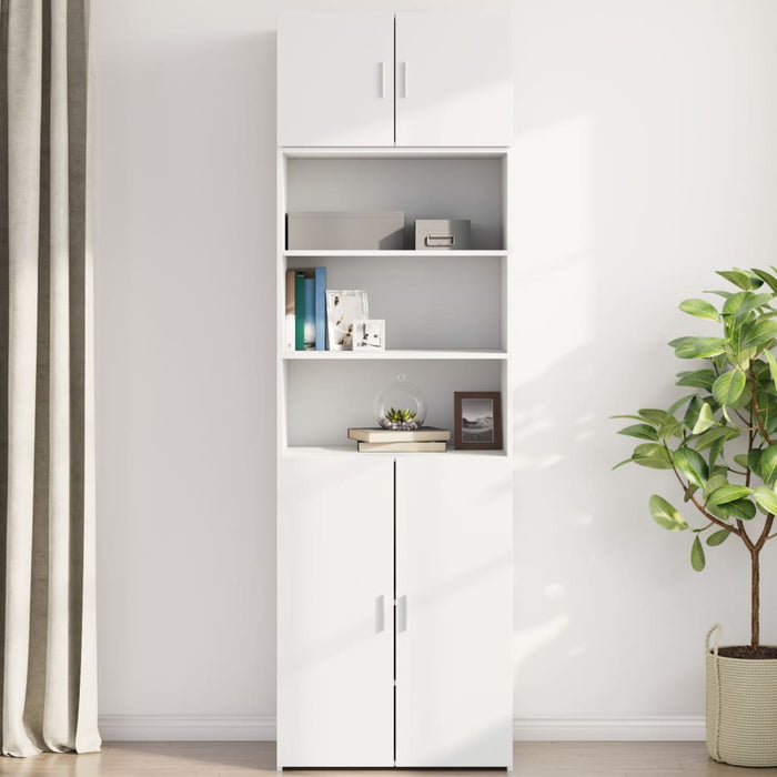 Wall Cabinet White 70X42.5X40 Cm Engineered Wood Nalooi