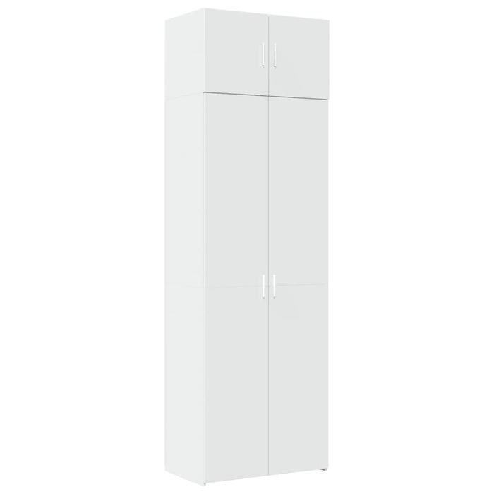 Storage Cabinet White 70X42.5X225 Cm Engineered Wood Txnotxk