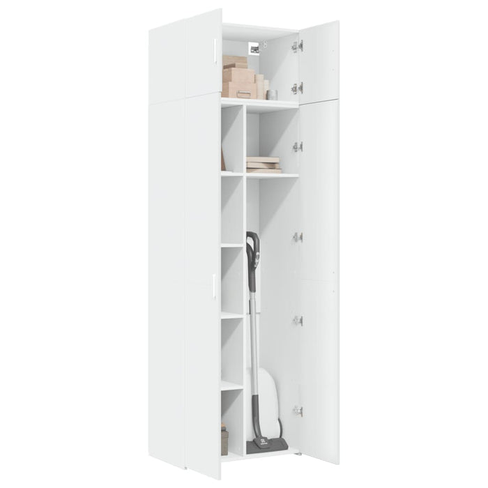 Storage Cabinet White 70X42.5X225 Cm Engineered Wood Txnotxk