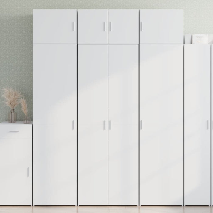 Highboard White 70X42.5X185 Cm Engineered Wood Txnoaxi