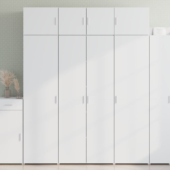 Highboard White 80X42.5X185 Cm Engineered Wood Txnoata