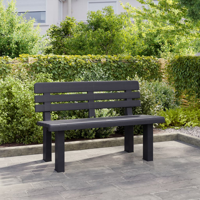 Garden Bench Anthracite 110X52X71 Cm Polypropylene Abbktnb