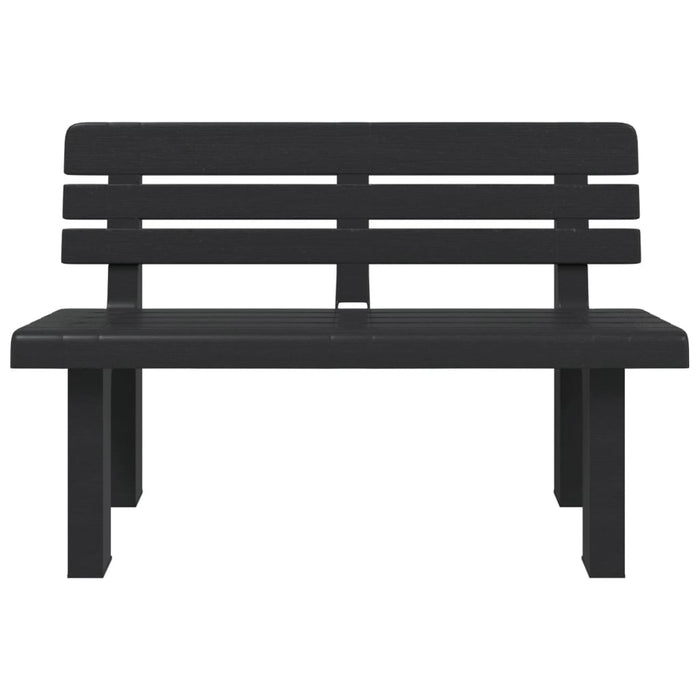 Garden Bench Anthracite 110X52X71 Cm Polypropylene Abbktnb