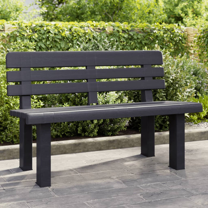 Garden Bench Anthracite 110X52X71 Cm Polypropylene Abbktnb