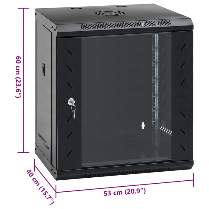 12U Wall Mounted Network Cabinet 19 Ip20 53X40X60 Cm Tbxlx