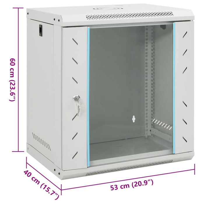 12U Wall Mounted Network Cabinet 19 Ip20 53X40X60 Cm Tbxlt