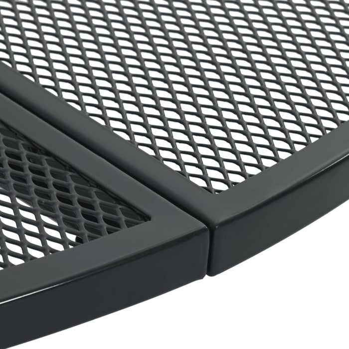 Stackable Garden Chair Set 3 Pcs Anthracite Powder-Coated Steel Txntiln