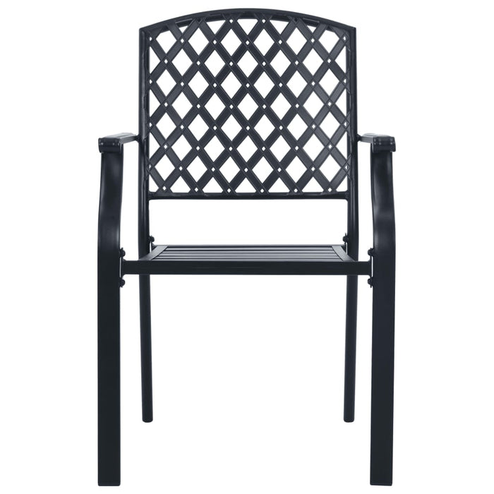 Stackable Garden Chair Set 5 Pcs Anthracite Powder-Coated Steel Txntilk