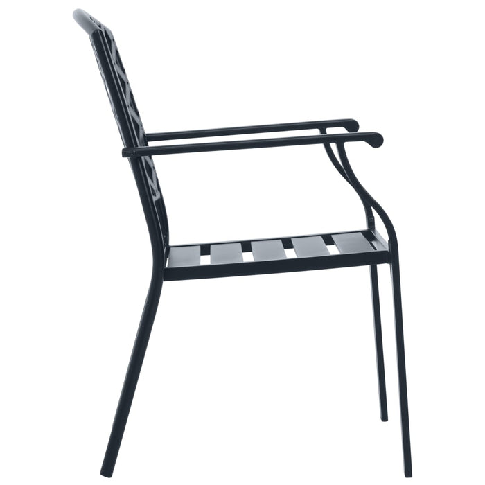 Stackable Garden Chair Set 5 Pcs Anthracite Powder-Coated Steel Txntilk