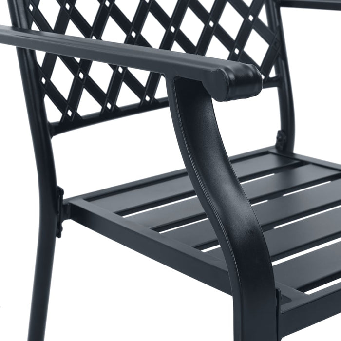 Stackable Garden Chair Set 5 Pcs Anthracite Powder-Coated Steel Txntilk