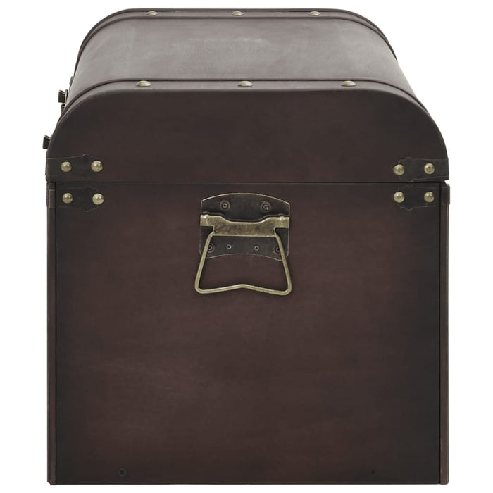 Treasure Chest With Latches Dark Brown 79.5X39.5X39.5 Cm Plywood Abobpan